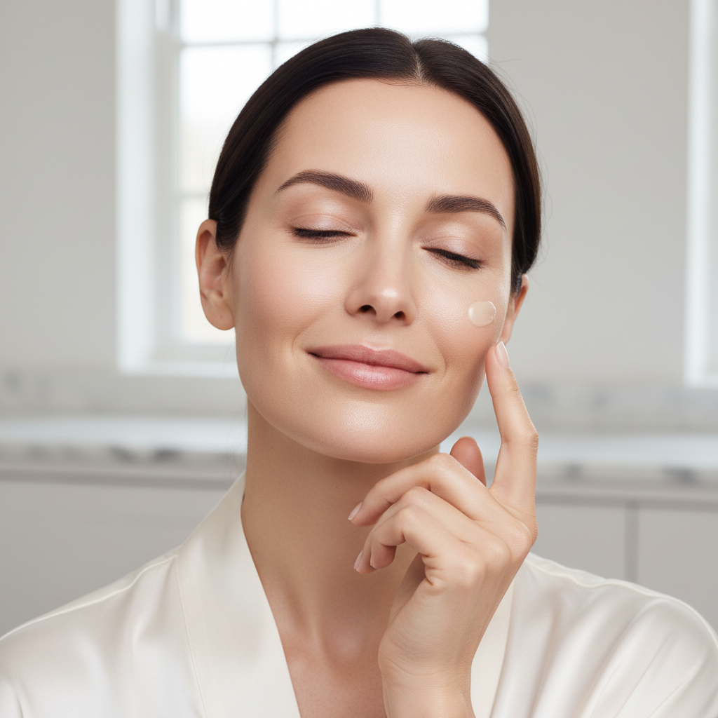 Femme teint unifié lumineux ELYON Skintone Corrector taches atténuées peau éclatante