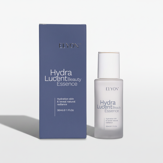 ELYON Hydra Lucent Beauty Essence – luxury product shot fond gris perle
