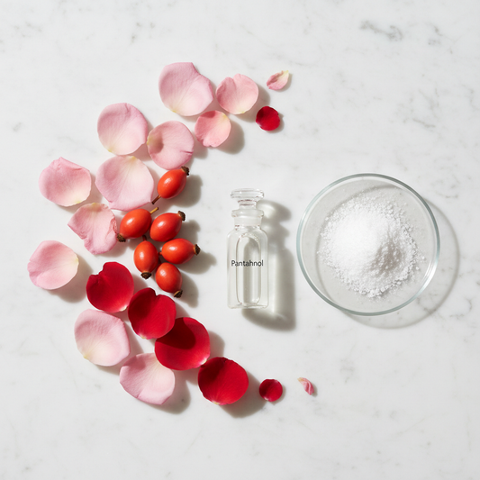 ELYON Rinse & Glow – Ingrédients actifs : Rose de Damas, Rosier Multiflore, Panthénol, Allantoïne
