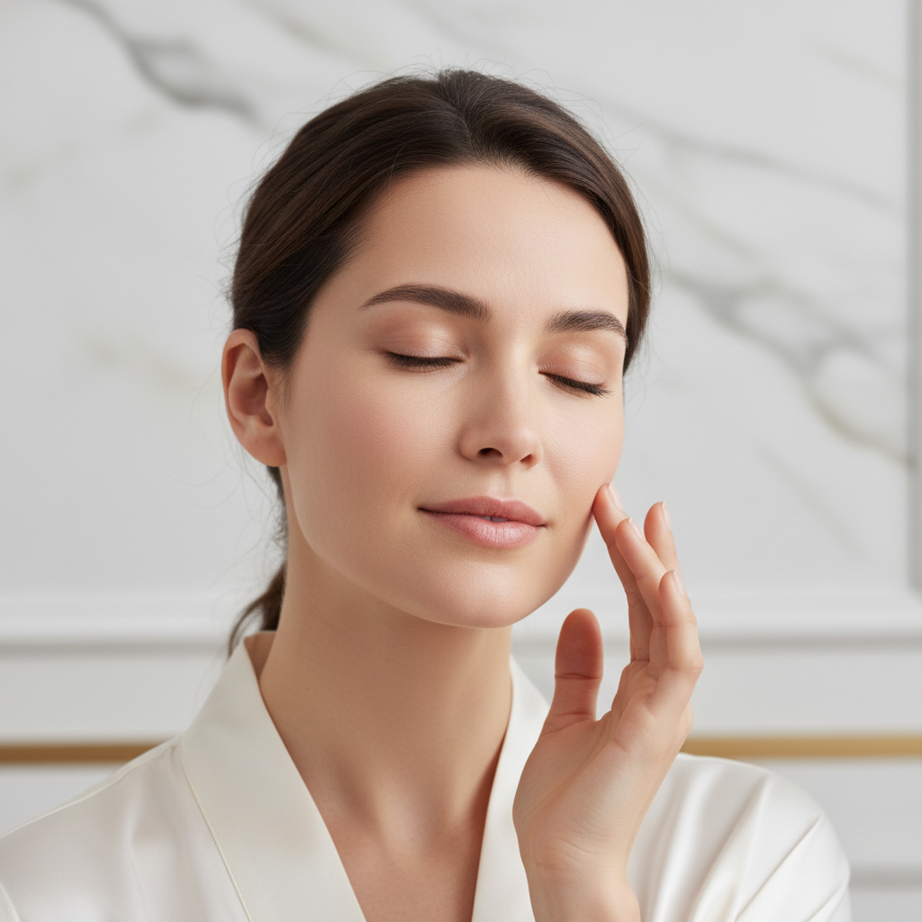 Femme peau apaisée ELYON Rescue Cream confort immédiat peaux sensibles réactives