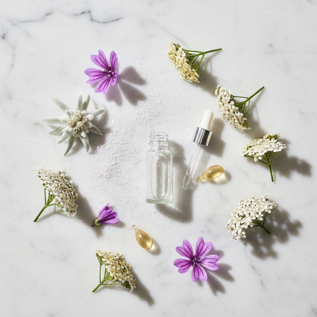 ELYON Total White Essence – ingrédients actifs Oligopeptide-68 Complexe Botanique Alpin Mica Vitamine E