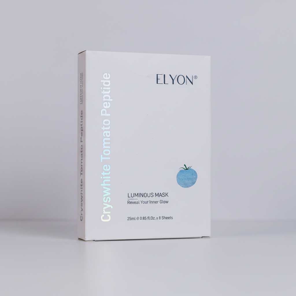 Cryswhite Tomato Peptide Mask boîte fond blanc sobre