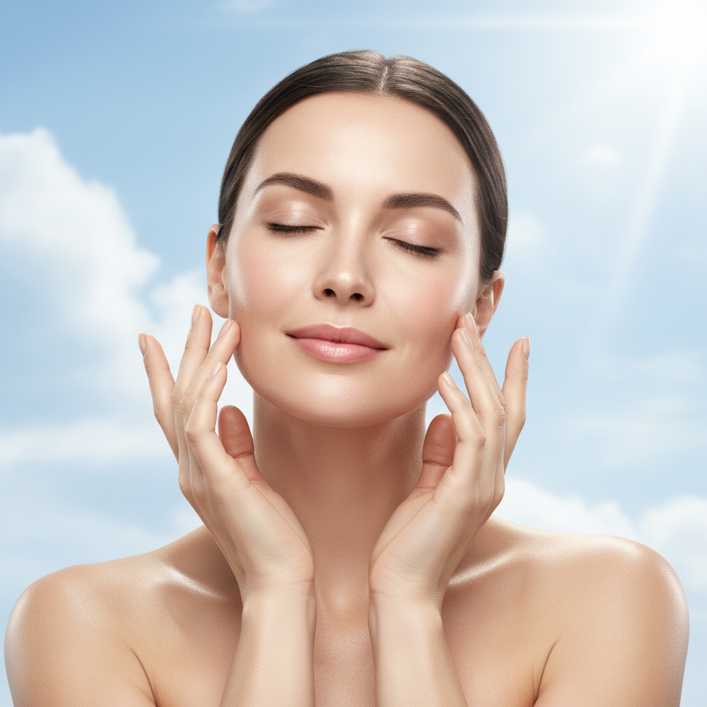 Femme peau repulpée lumineuse ELYON DermaDoc Cloud Booster ambiance nuage hydratation intense